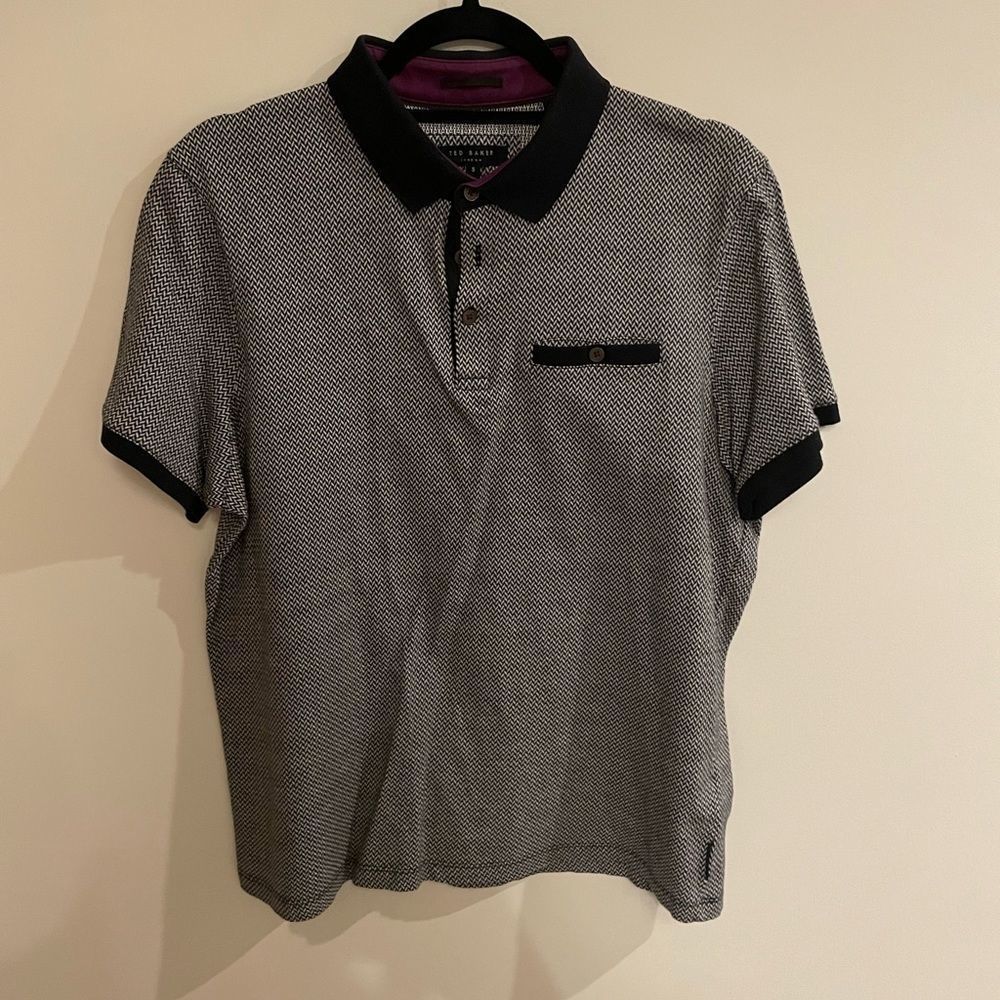 Ted Baker size 5 collard short sleeve shirt - lightly worn great condition